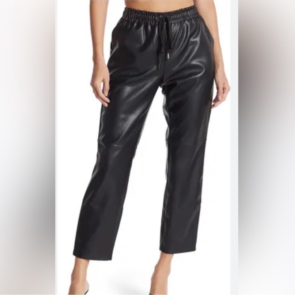 Laundry By Shelli Segal Faux Leather Drawstring  Pants​​​​